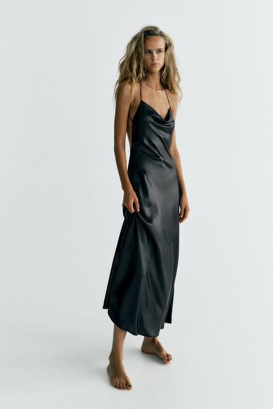 FOIL SLIP DRESS