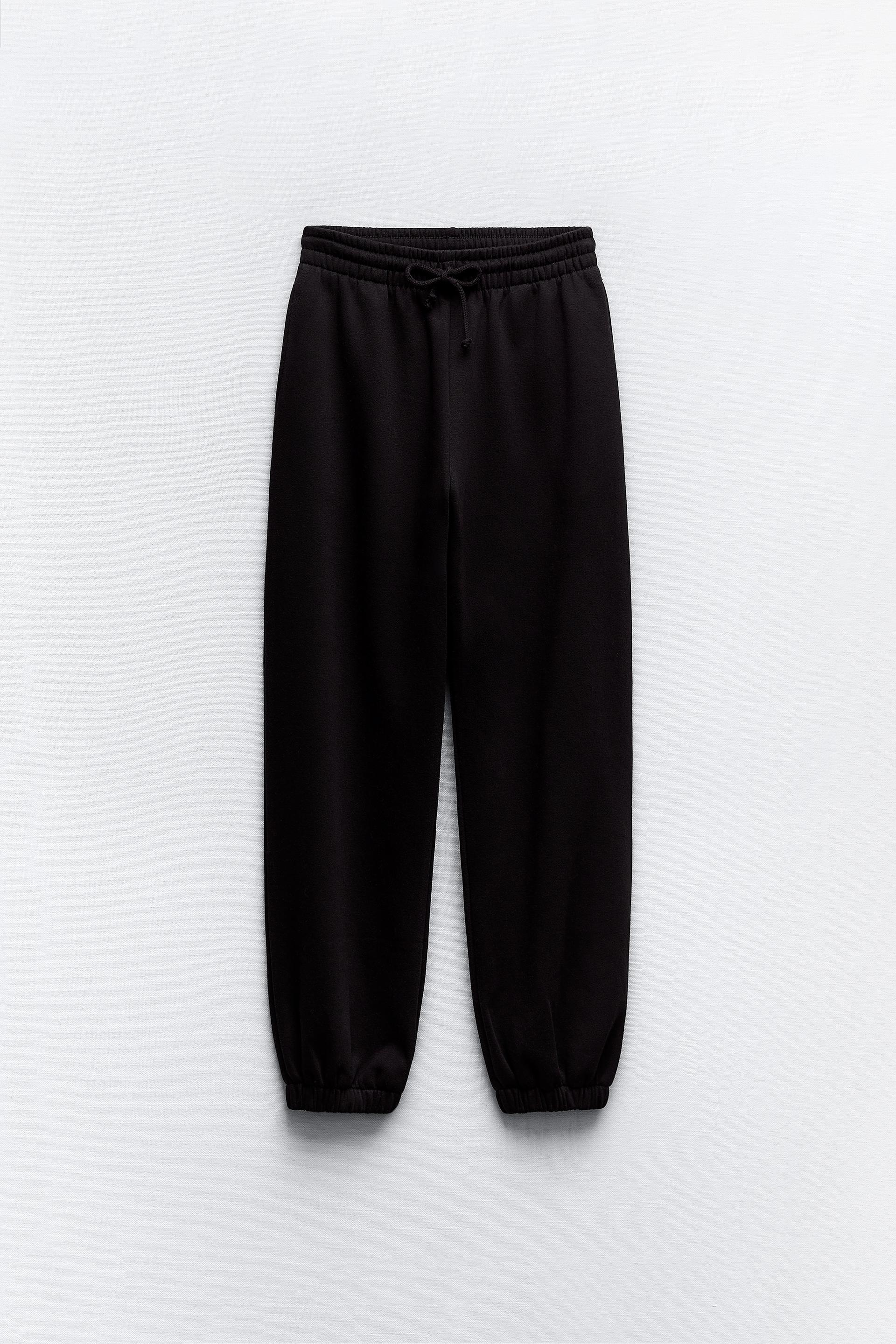 Zara black tracksuit bottoms Clearance