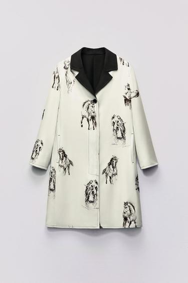ZW KABÁT S MOTIVEM KONÍ - LIMITED EDITION - Přírodní od Zara