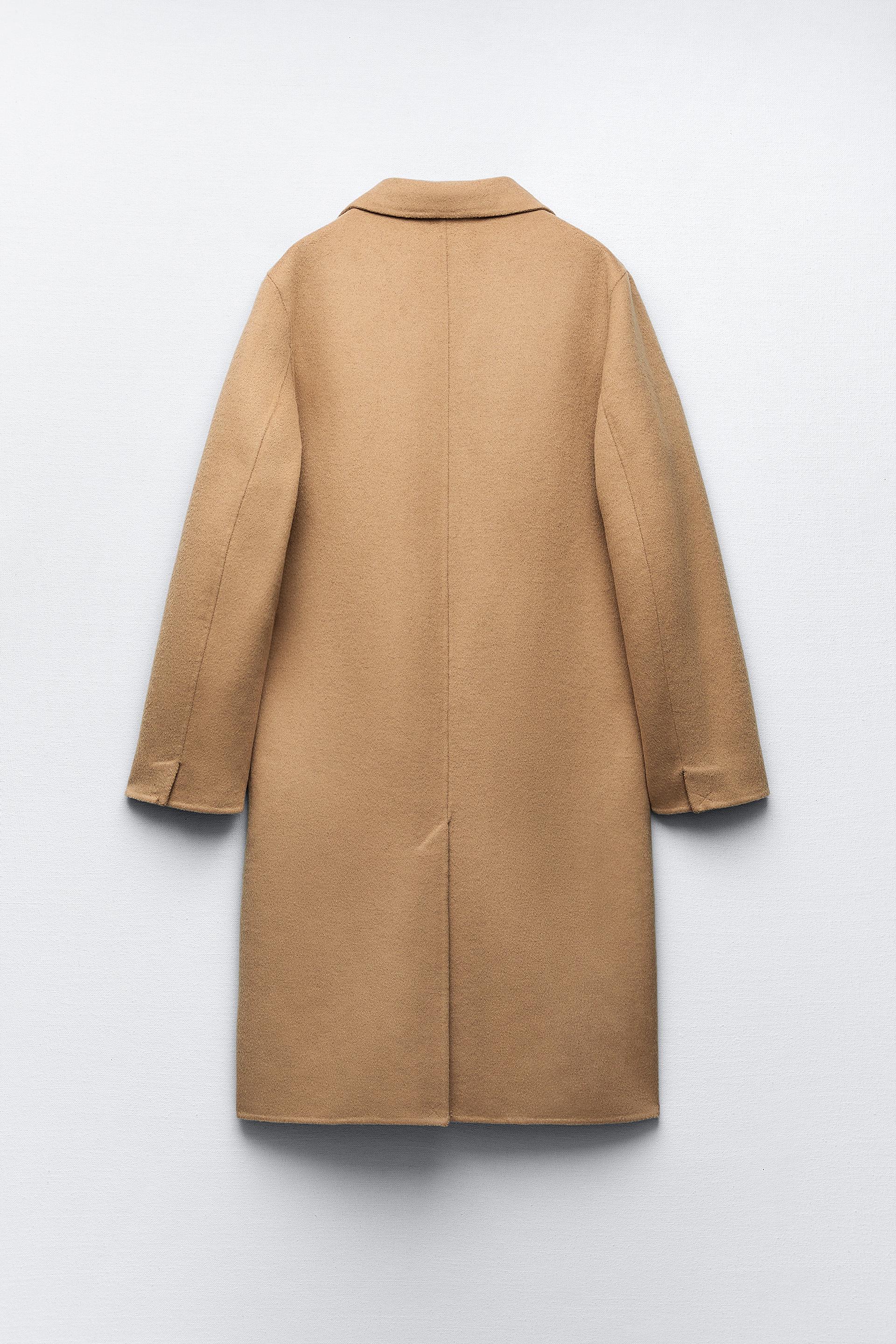 Zara camel coat double breasted Clearance