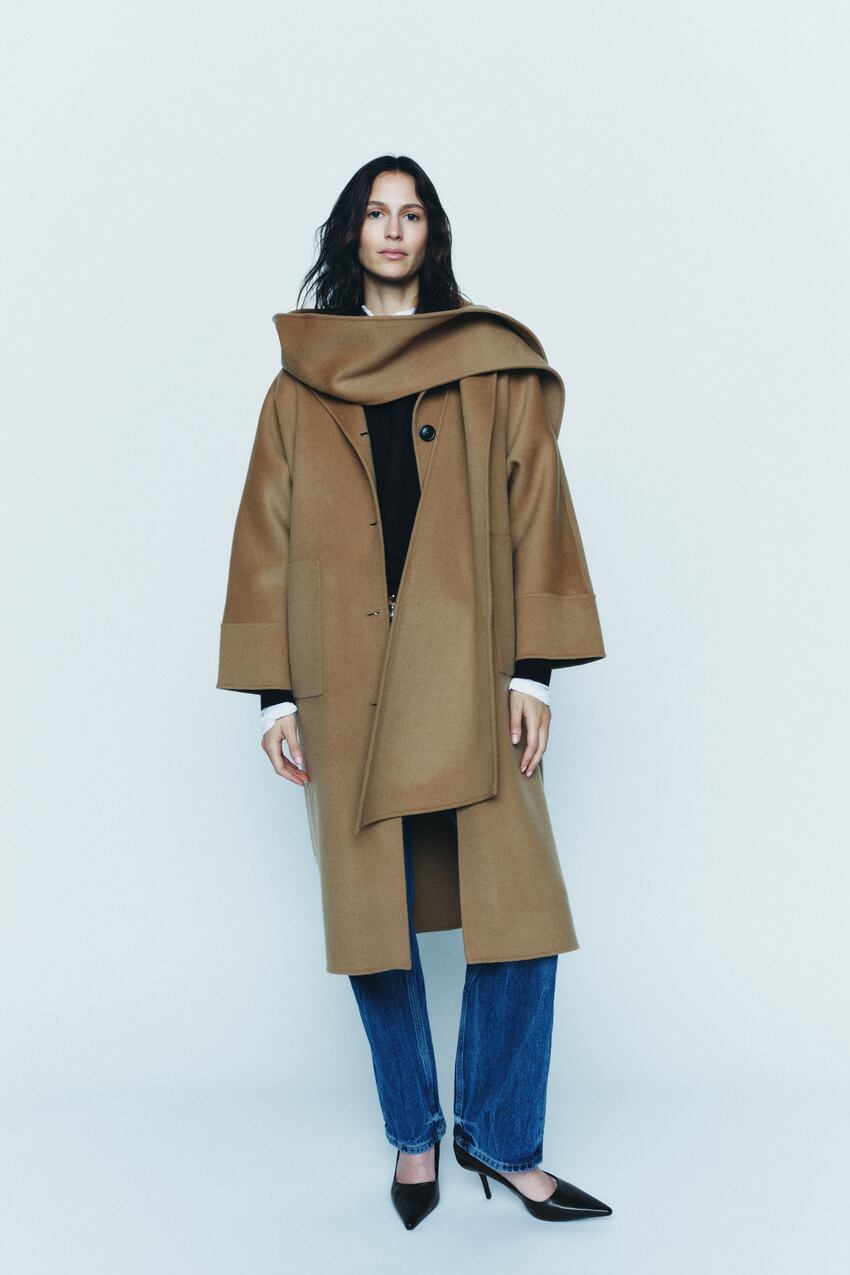 Zara DOUBLE SIDED WOOL COAT ZW COLLECTION - Beige - Image 0