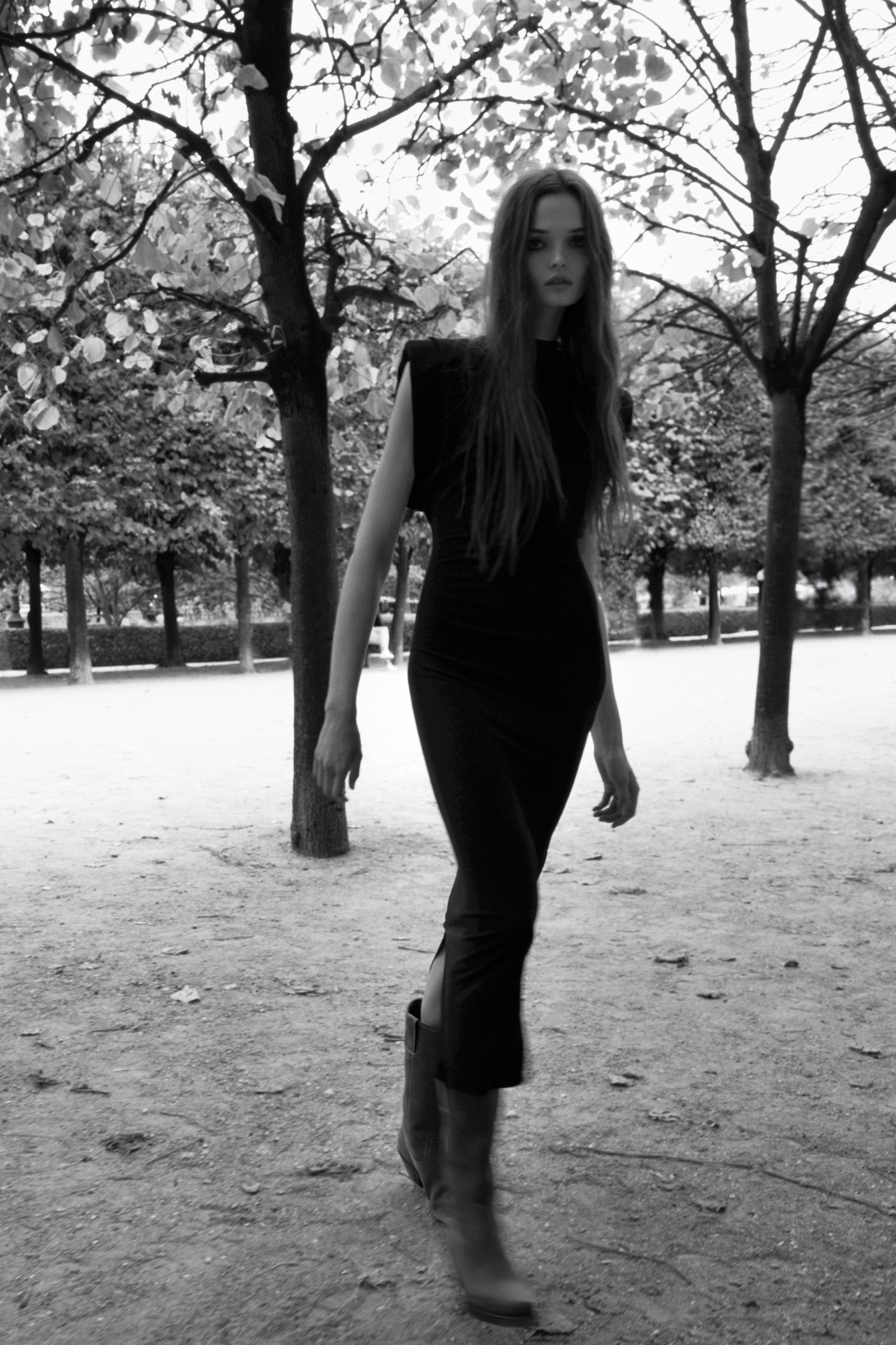 Shoulder pad knit dress zara Clearance