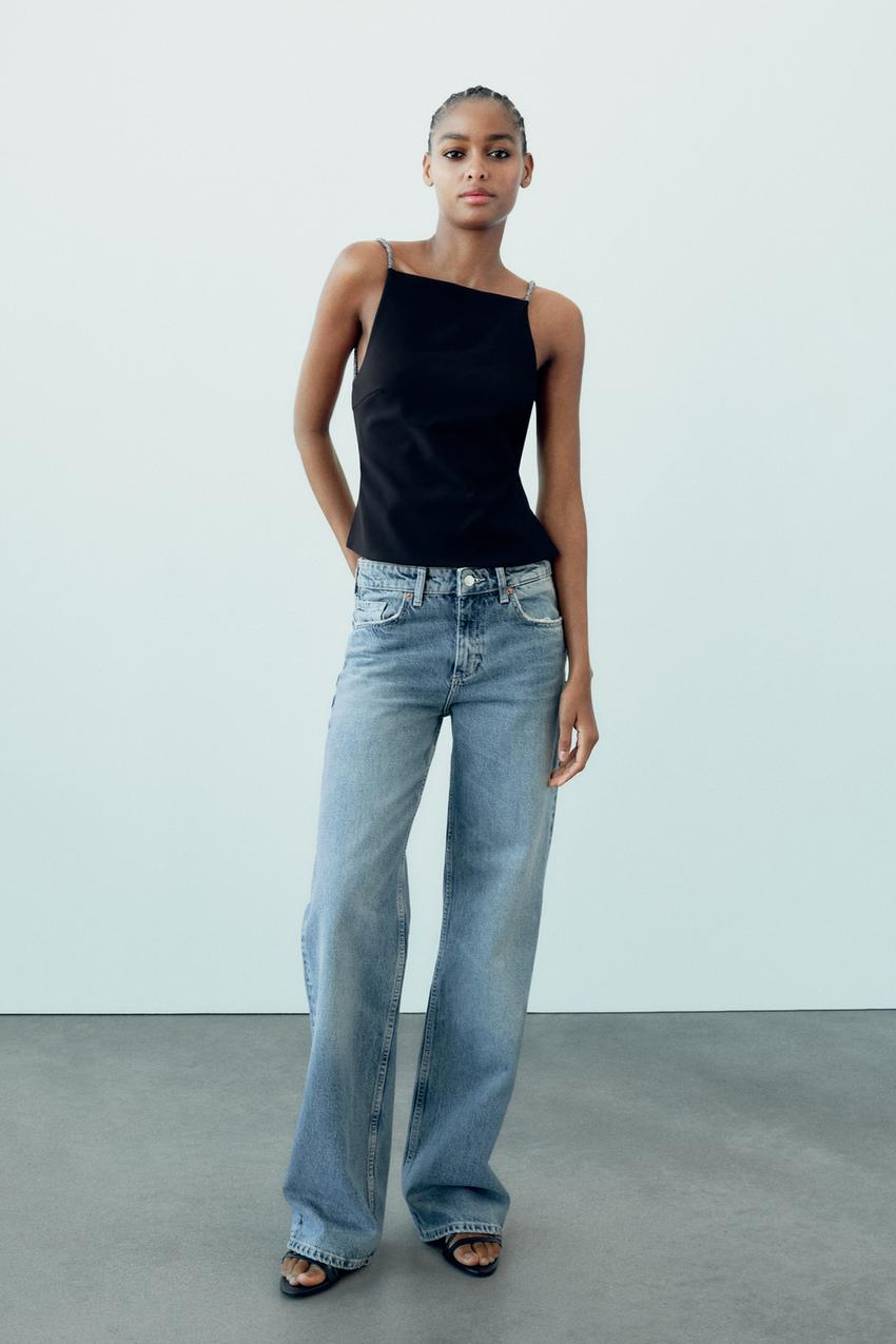 Zara navy tops Clearance