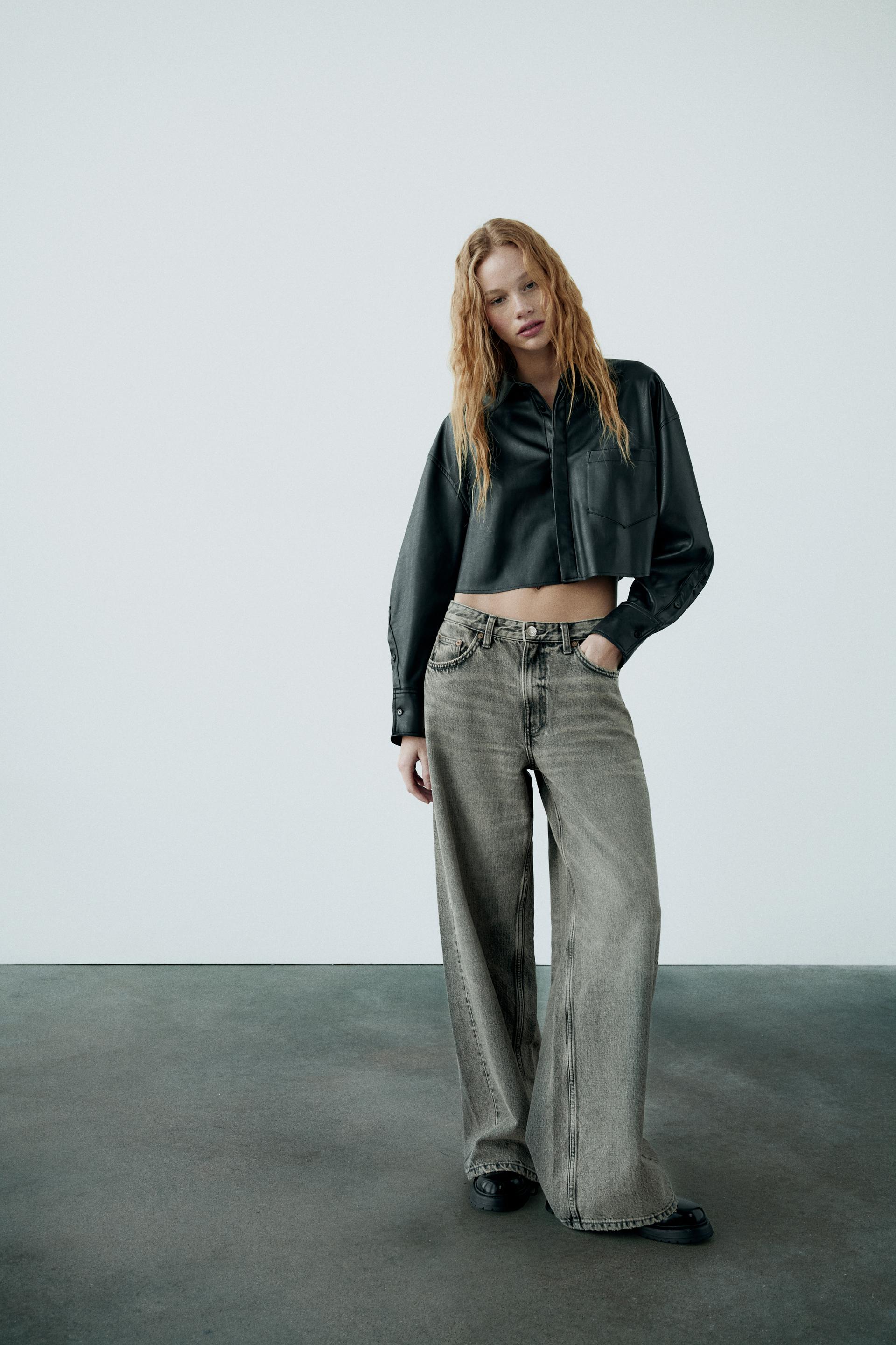 Zara faux leather top Clearance