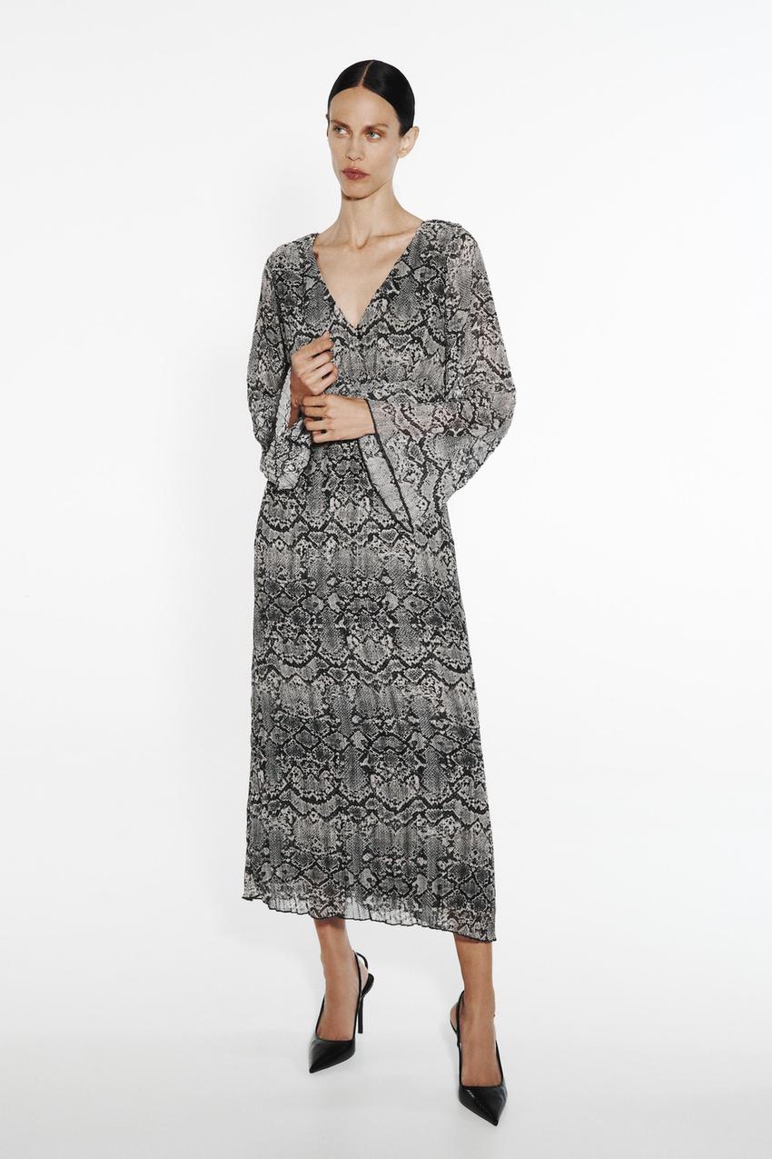 Zara snakeskin maxi dress Clearance
