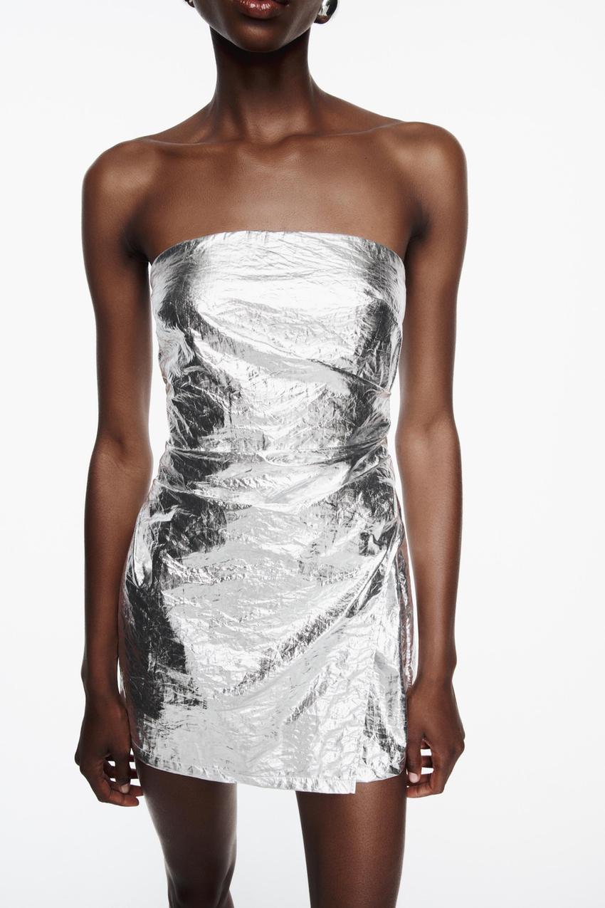 Zara metallic jumpsuit Clearance