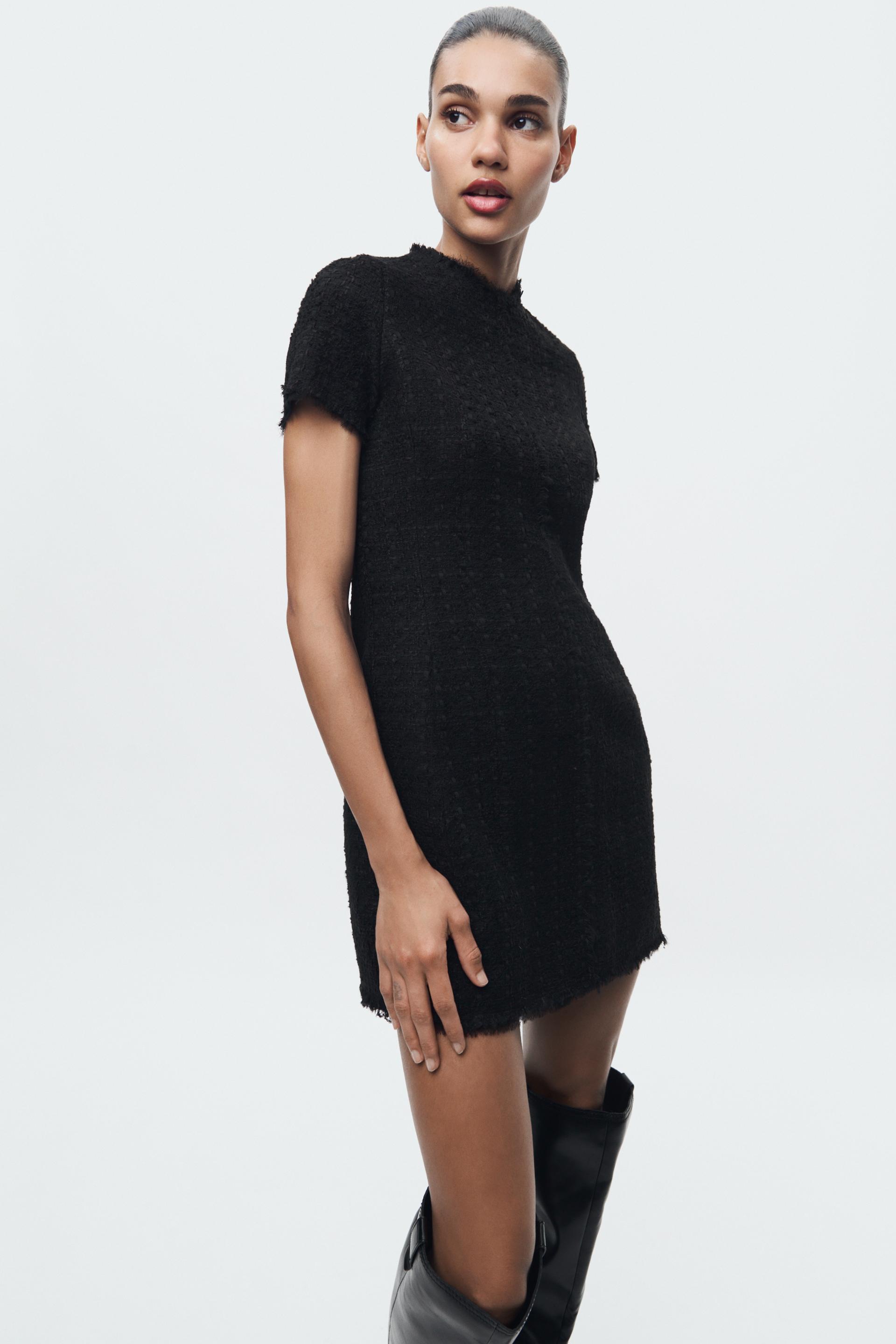 Vestido mini estructura clearance zara