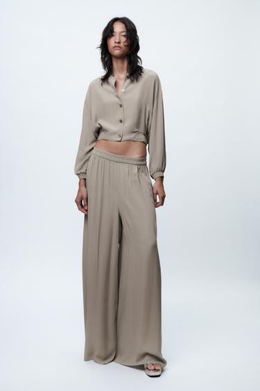 KURZE FLIESSENDE PILOTENJACKE - Perlgrau von Zara - Bild 0