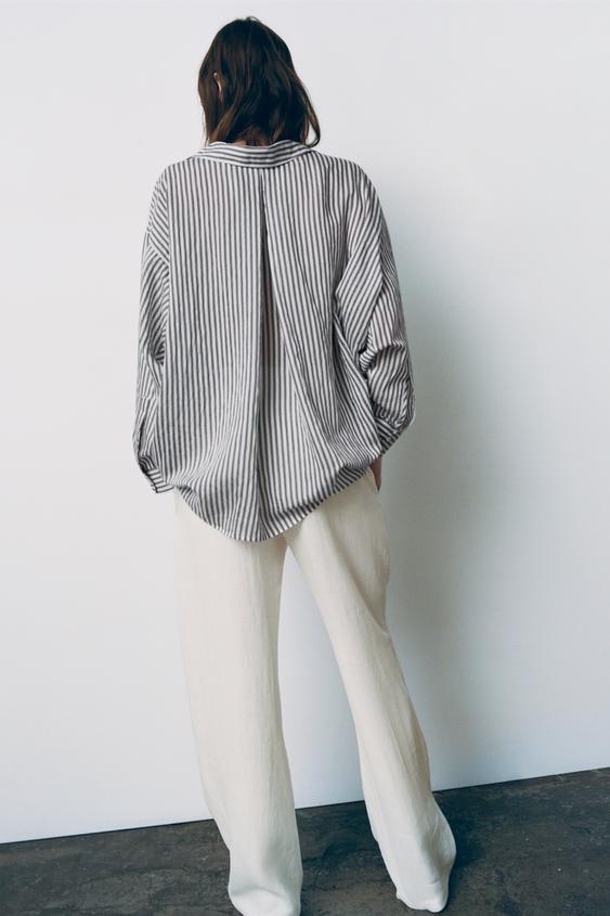 Image 1 of STRIPED OVERSIZE SHIRT from Zara