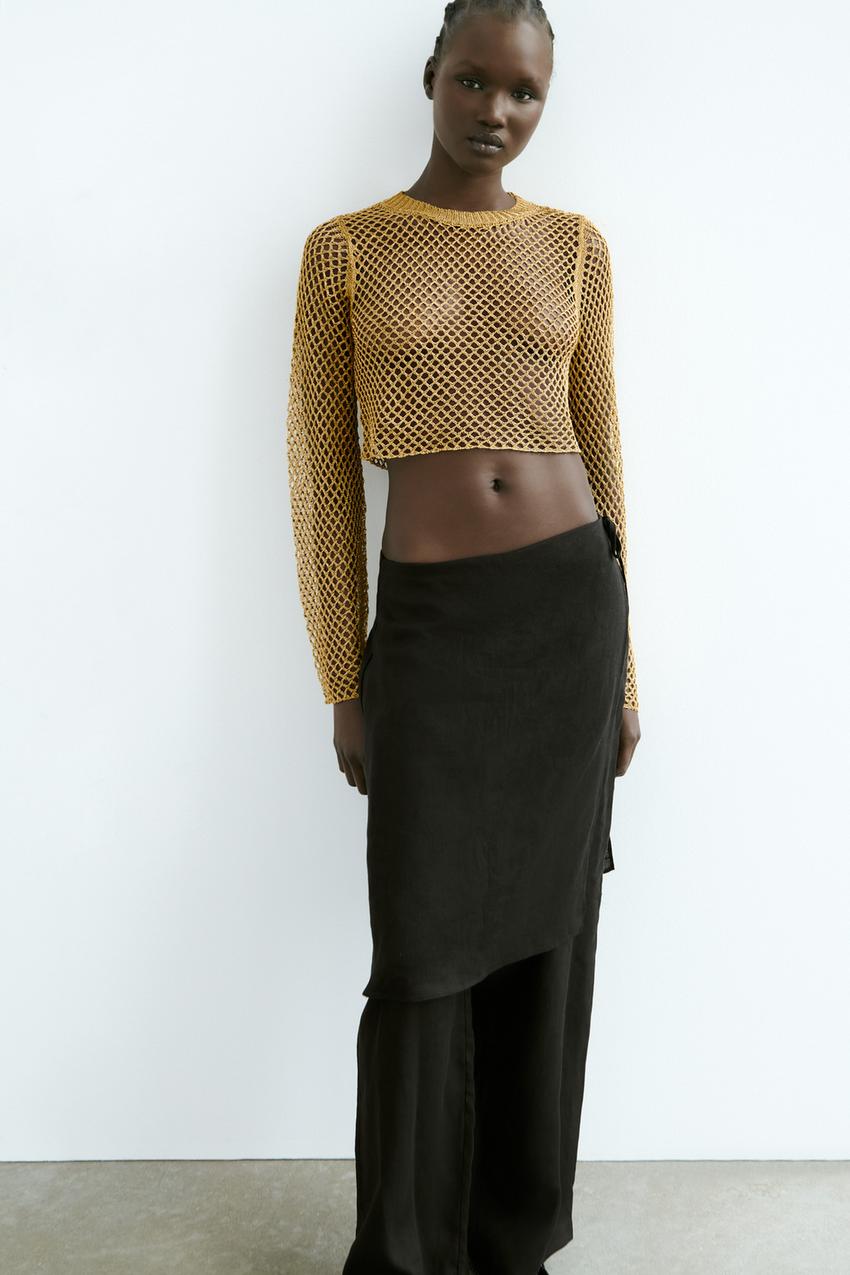 Zara top gold Clearance