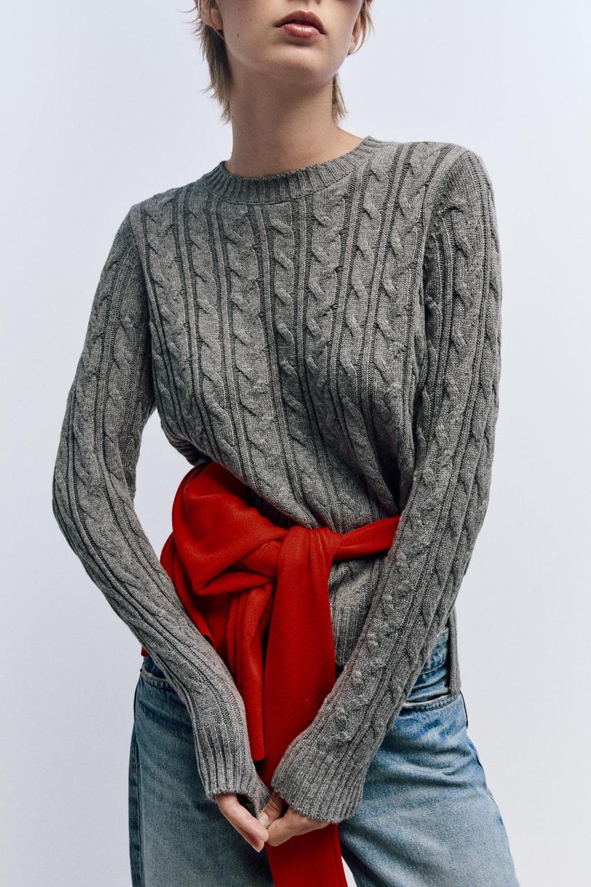 Chunky knit jumper zara Clearance