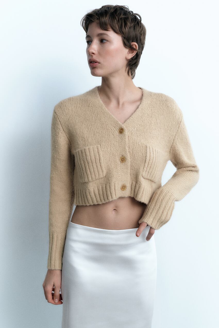 knit cropped cardigan