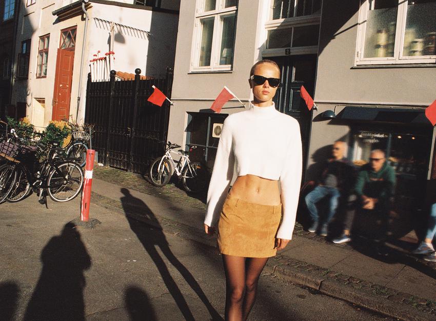 Turtleneck crop sweater zara Clearance