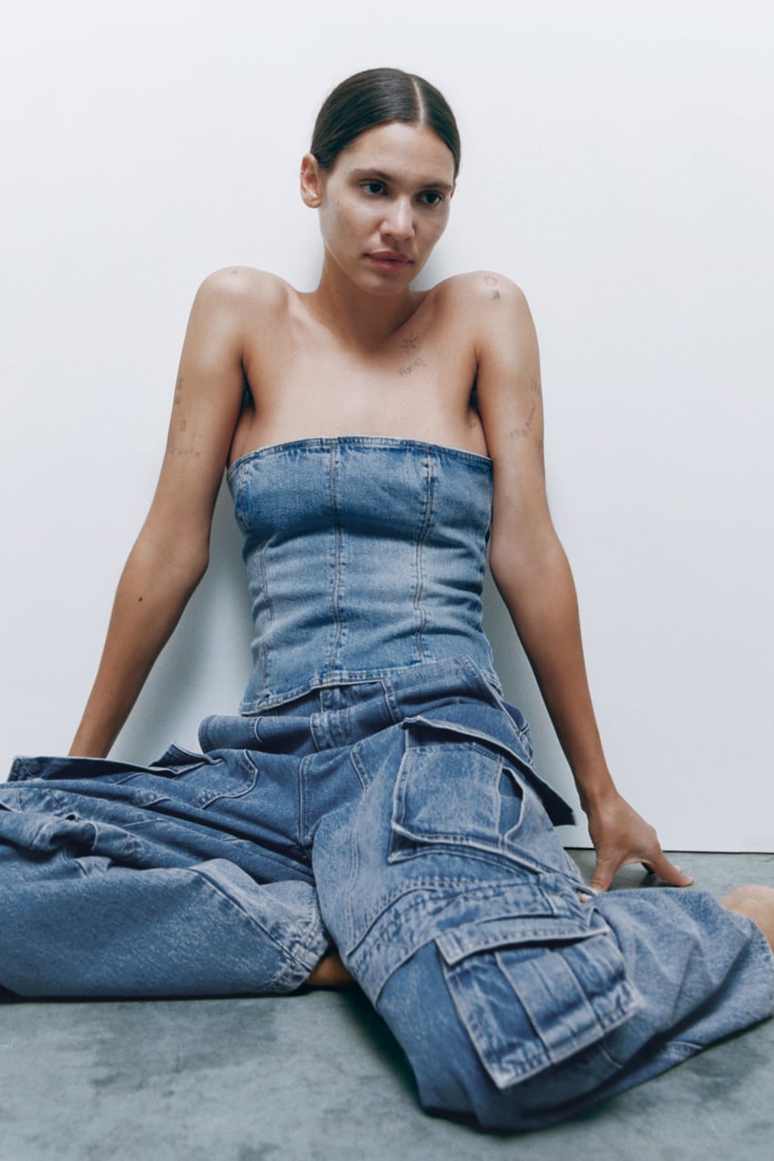 Zara High-Waisted Cargo Jeans