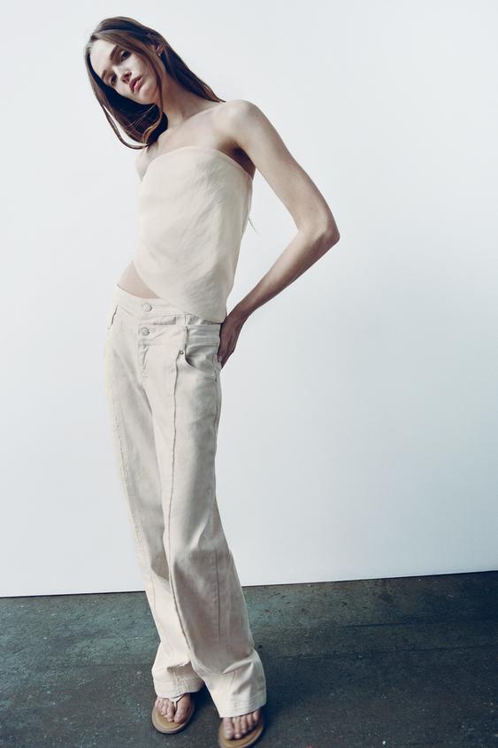 Tiro alto y doble cintura, perfecto para invierno. Foto Zara