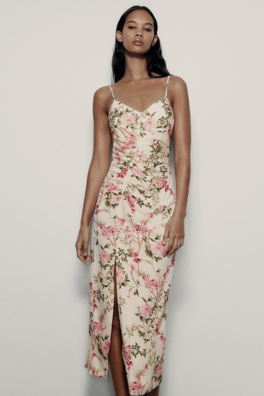 Printed flower dress zara Clearance