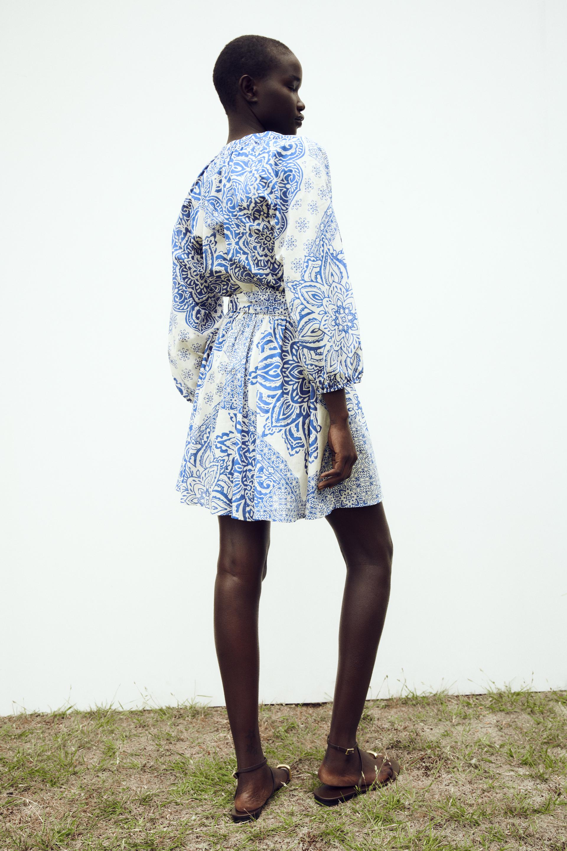 Zara uk printed dress Clearance