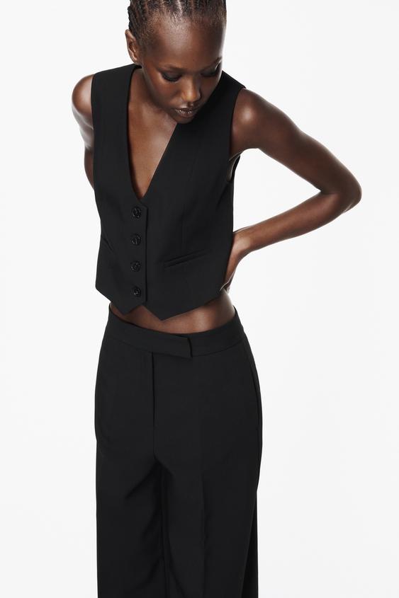 Image 1 of HIGH-WAIST CULOTTE TROUSERS from Zara