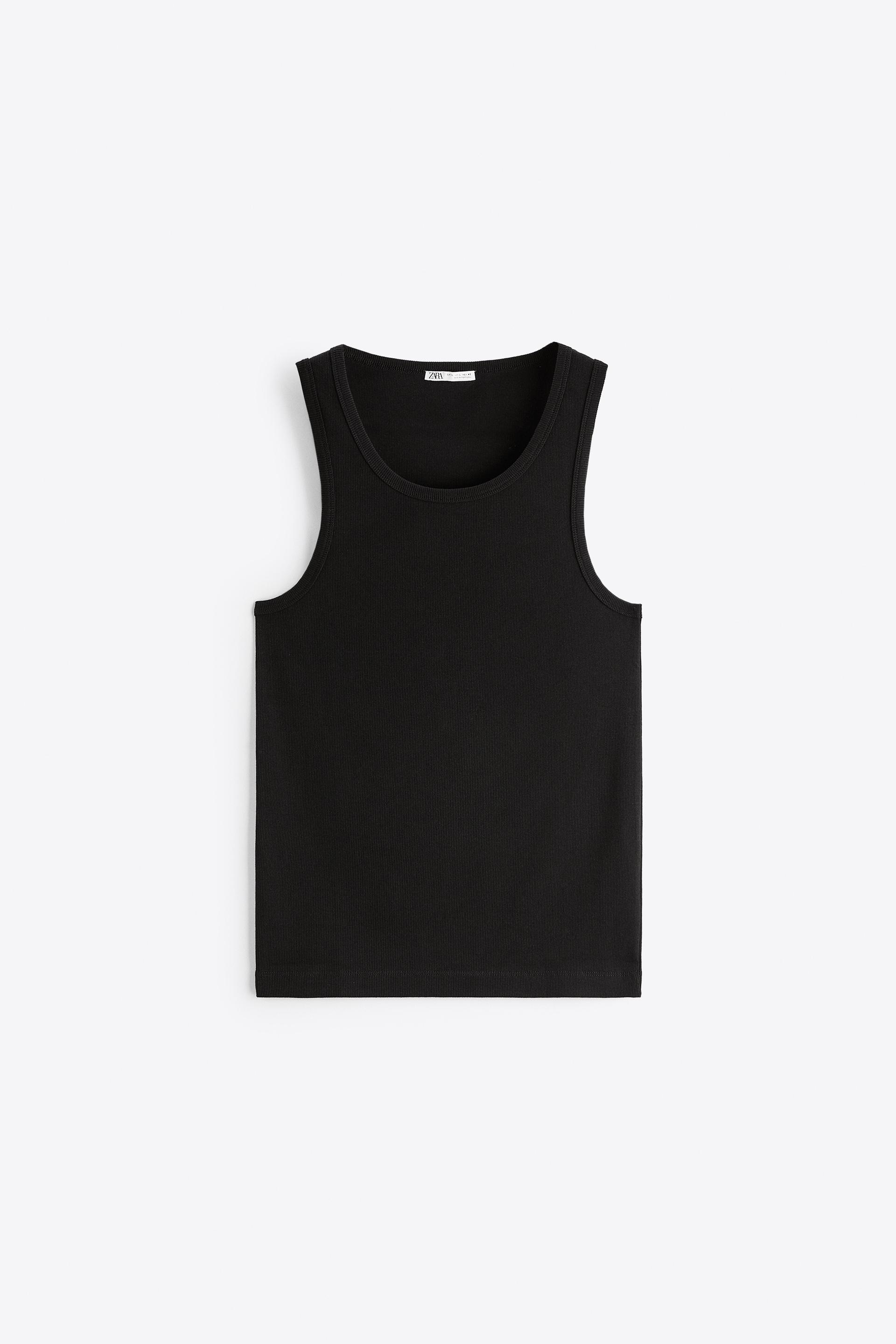 Ribbed tank tops zara Clearance