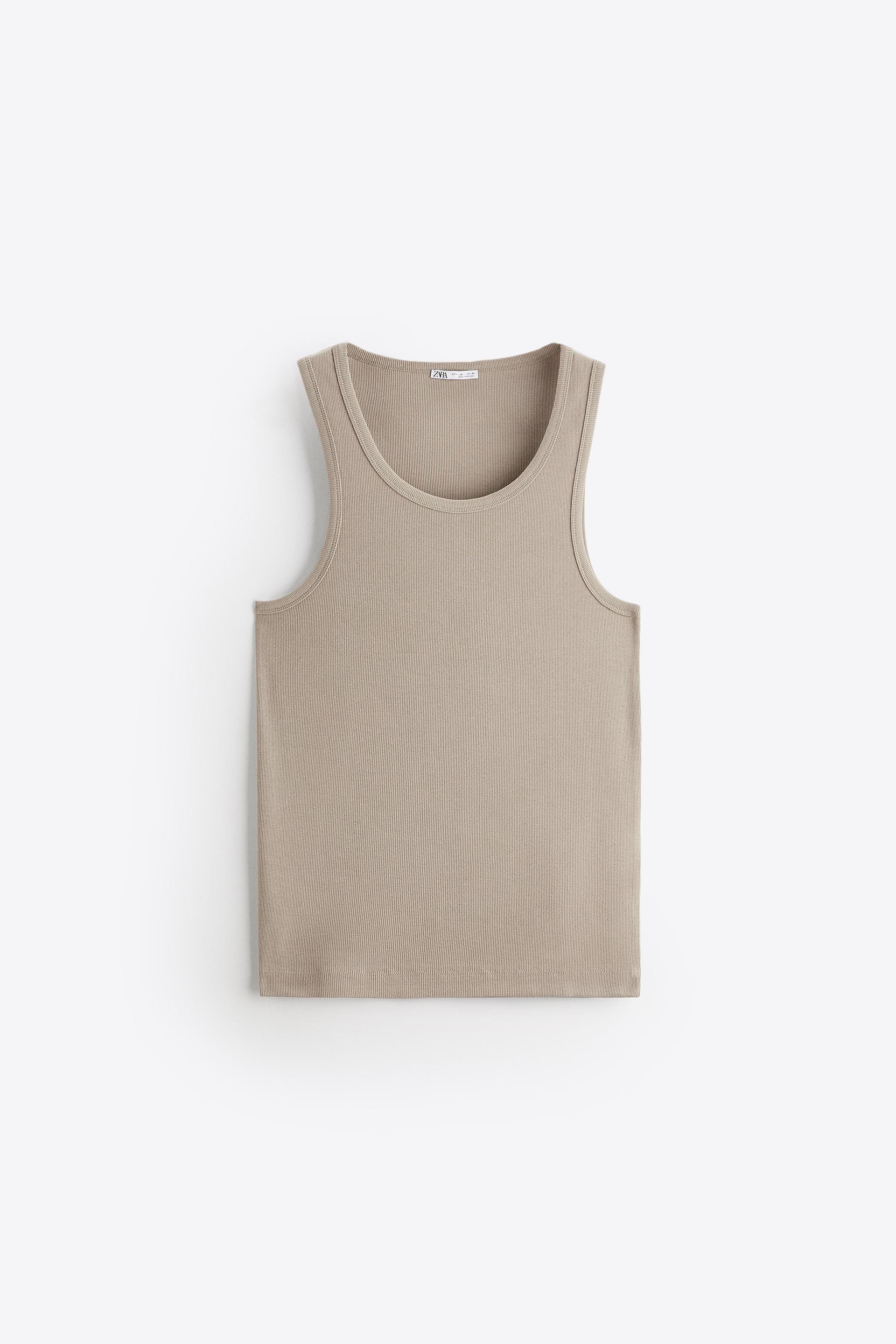 Ribbed tank tops zara Clearance