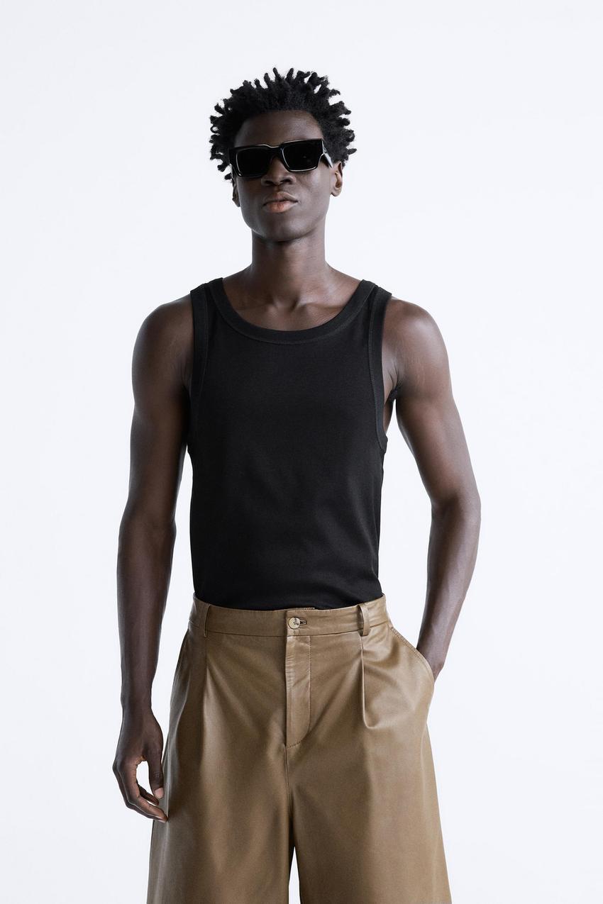 Tank top men zara Clearance