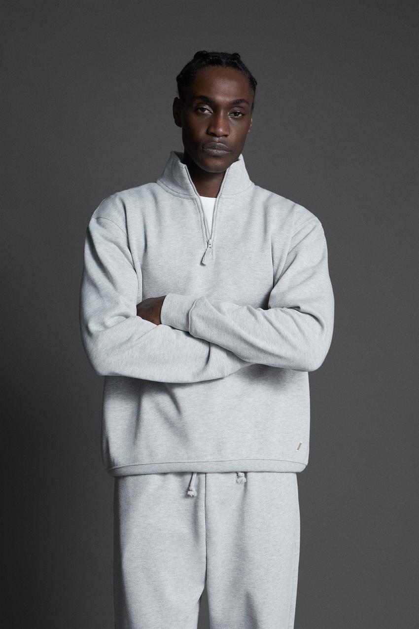 Zara grey cotton sweat shirt Clearance