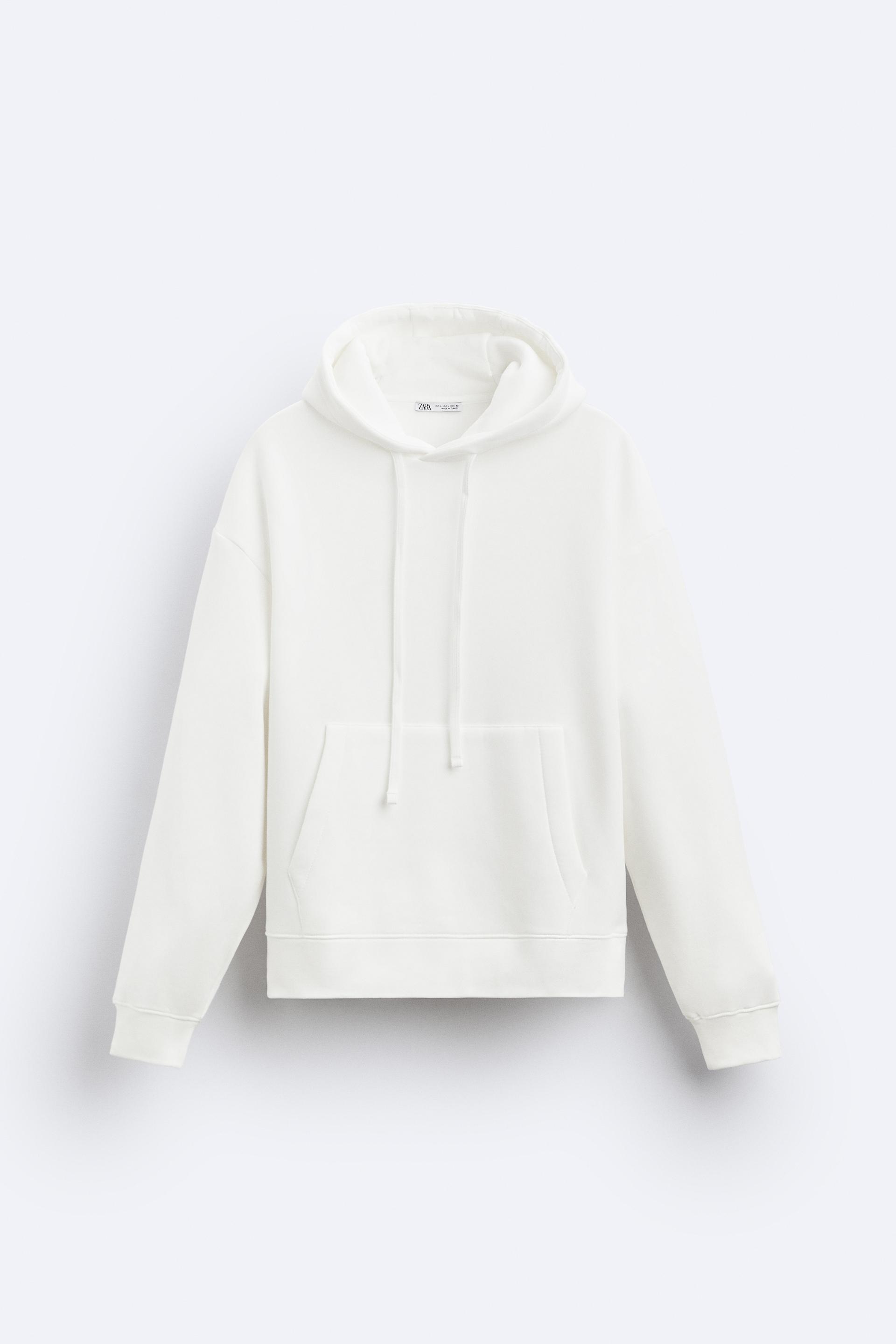 Zara white hoodie Clearance