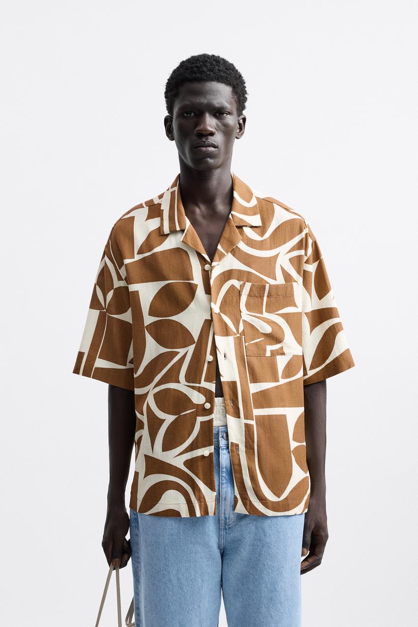 Geometric print top zara Clearance