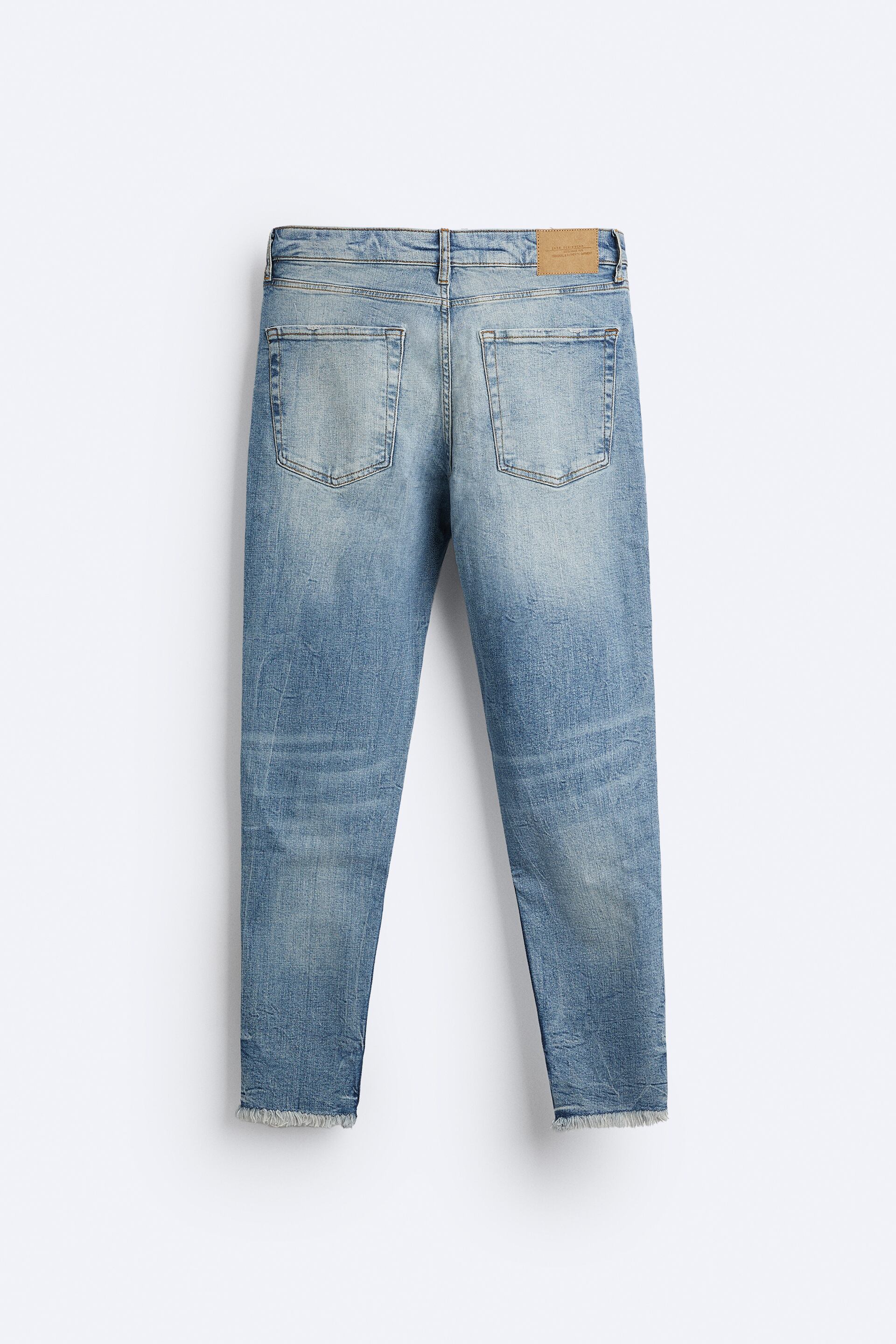 violin Nu græsplæne RIPPED JEANS WITH PATCHES - Mid-blue | ZARA United States