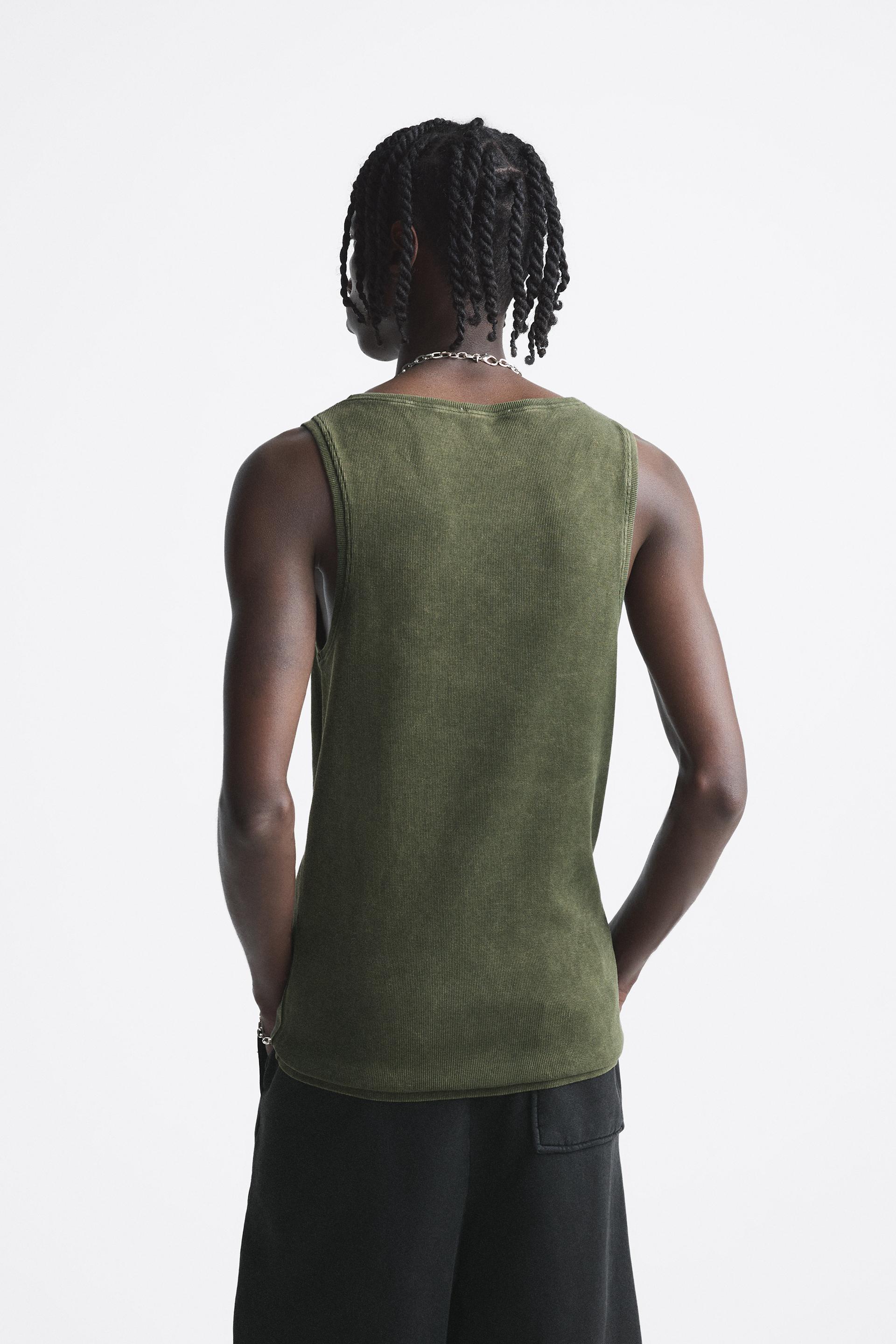 Zara green sleeveless top Clearance