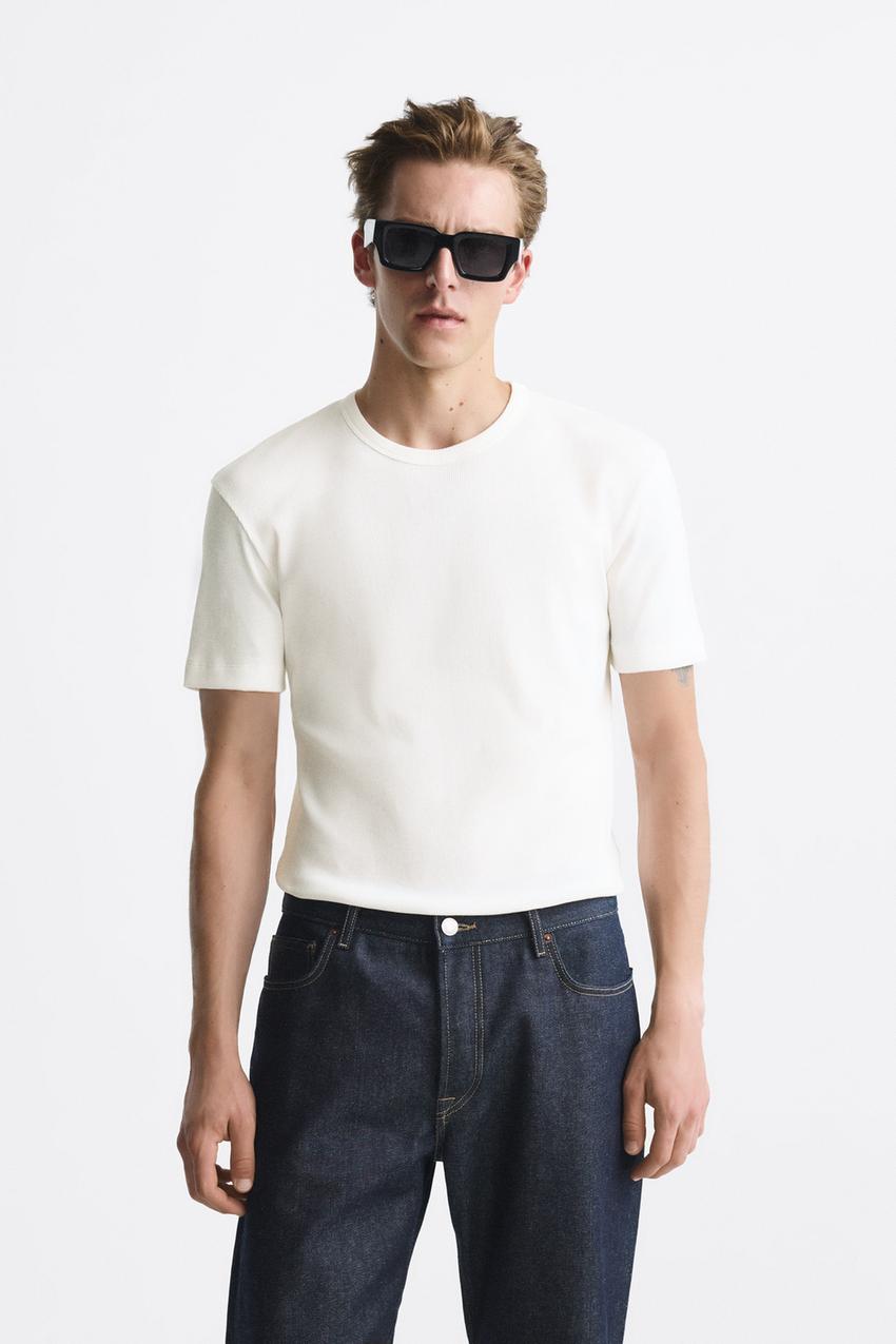 Basic white t shirt zara Clearance
