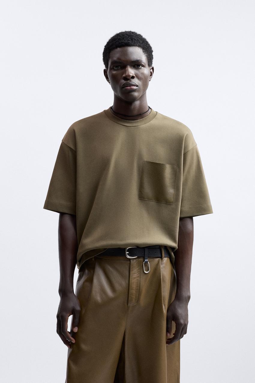 Zara t shirt with pocket Clearance