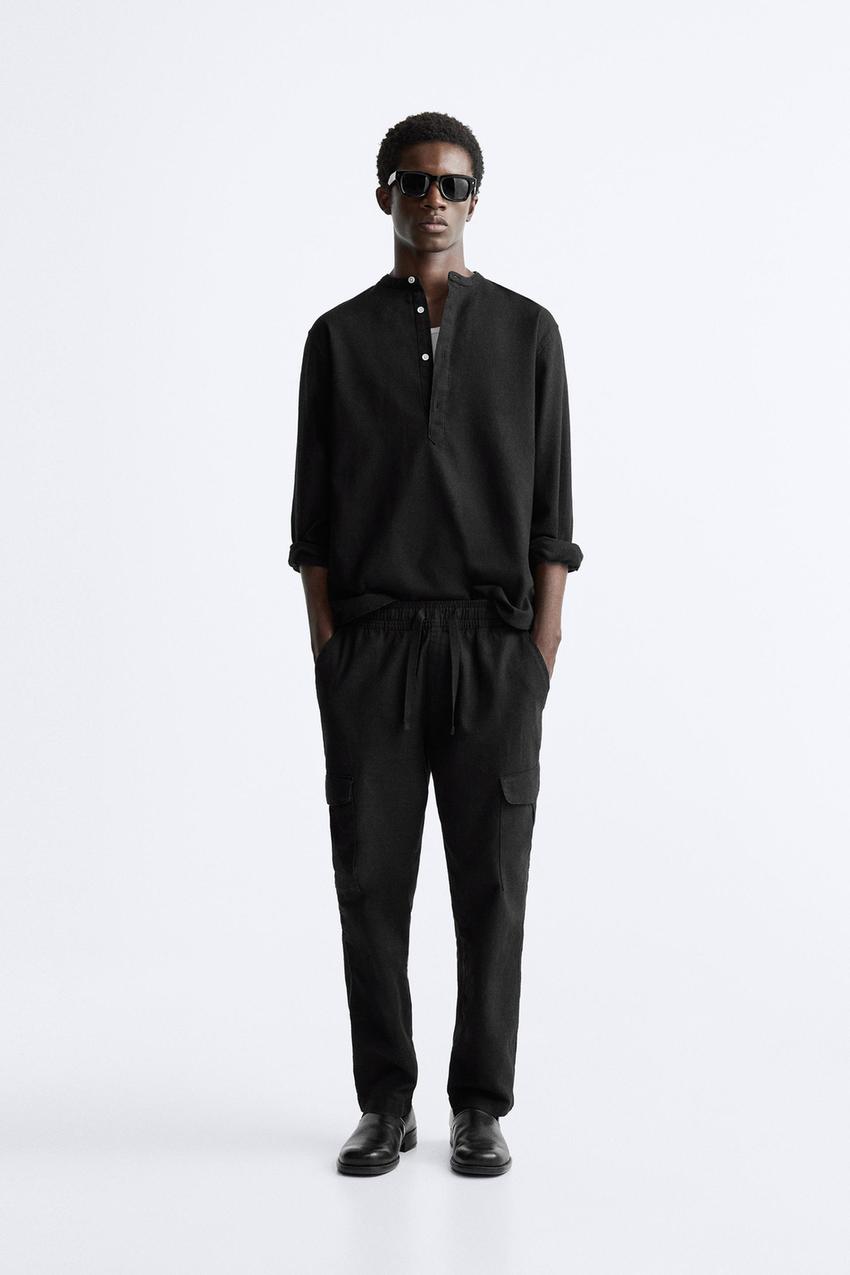 Black shirt for men zara Clearance