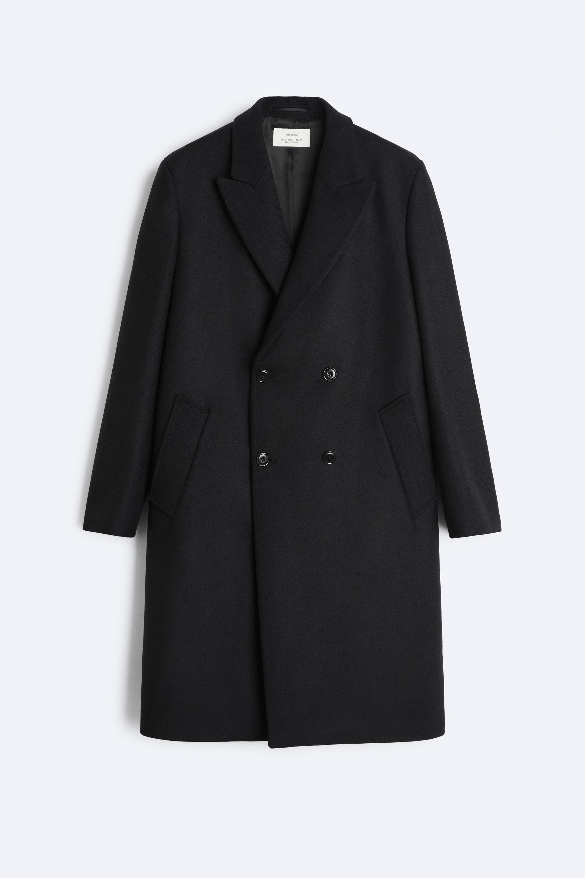 Zara coat double breasted Clearance