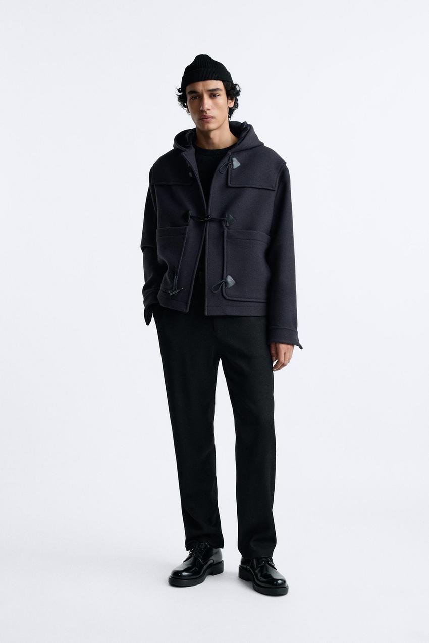 Textured wool blend coat zara Clearance