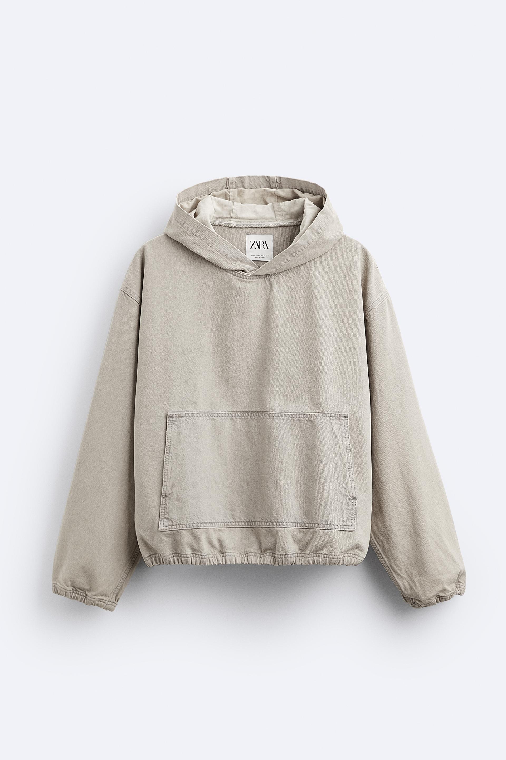 Zara funnel neck hoodie clearance