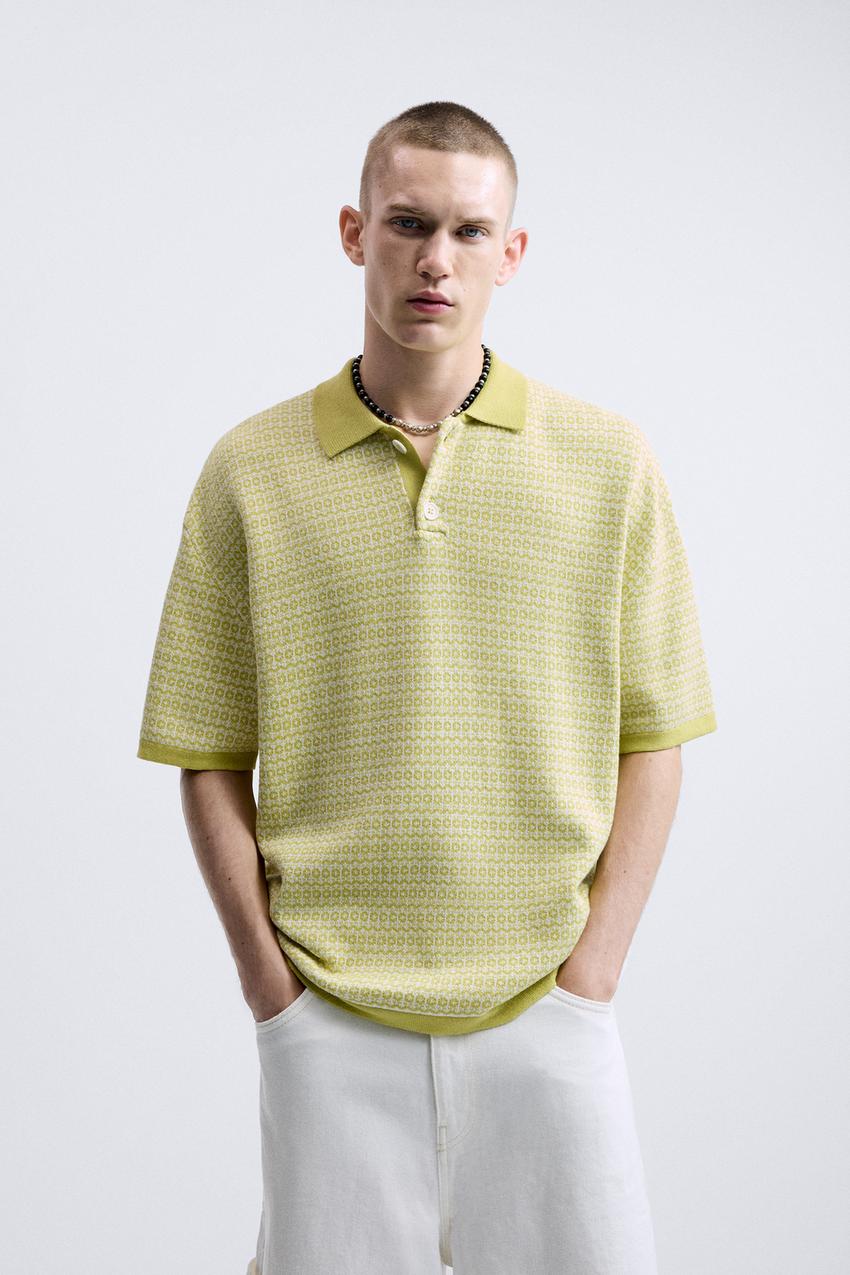 Zara knit jacquard shirt Outlet