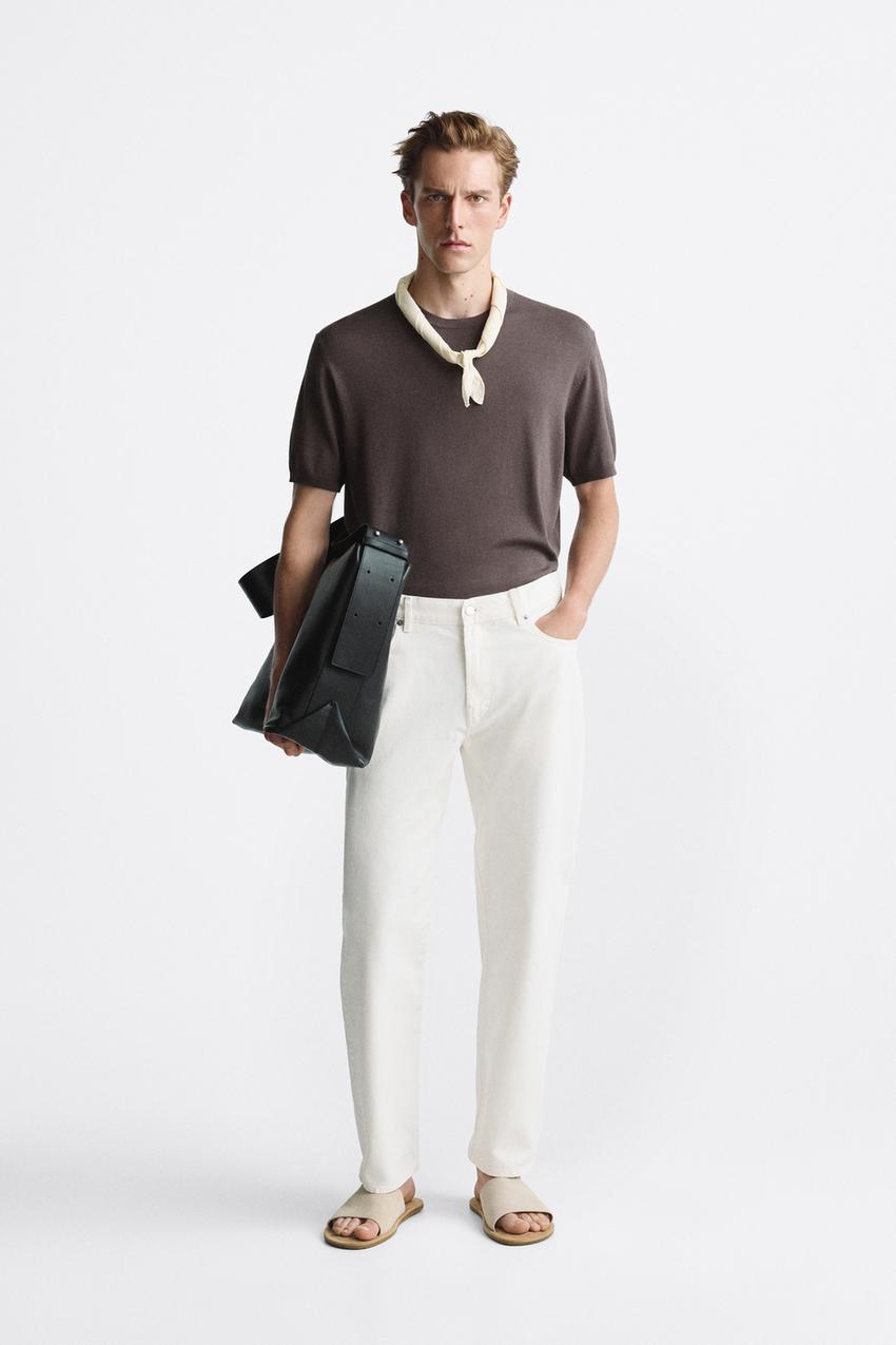 Zara men's knit t shirt Clearance