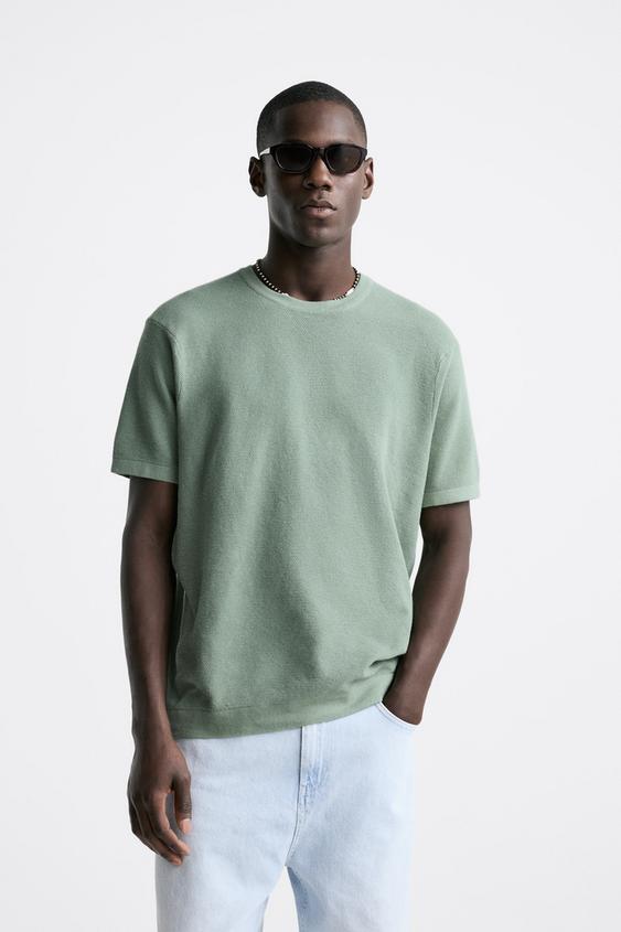 Zara man green shirt Clearance