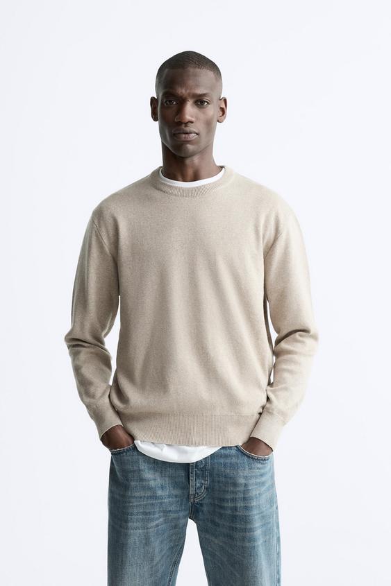 Zara mens white jumper Clearance
