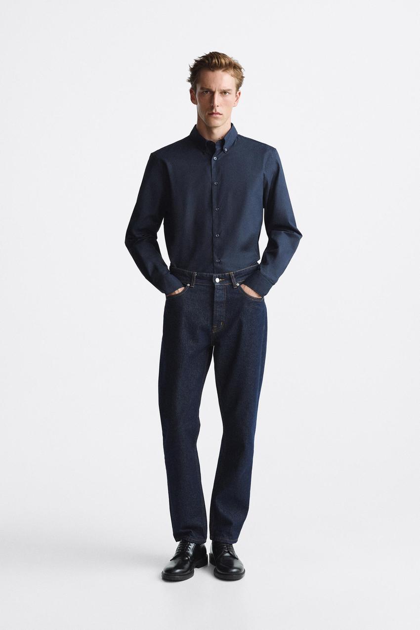 Zara mens blue shirt Clearance