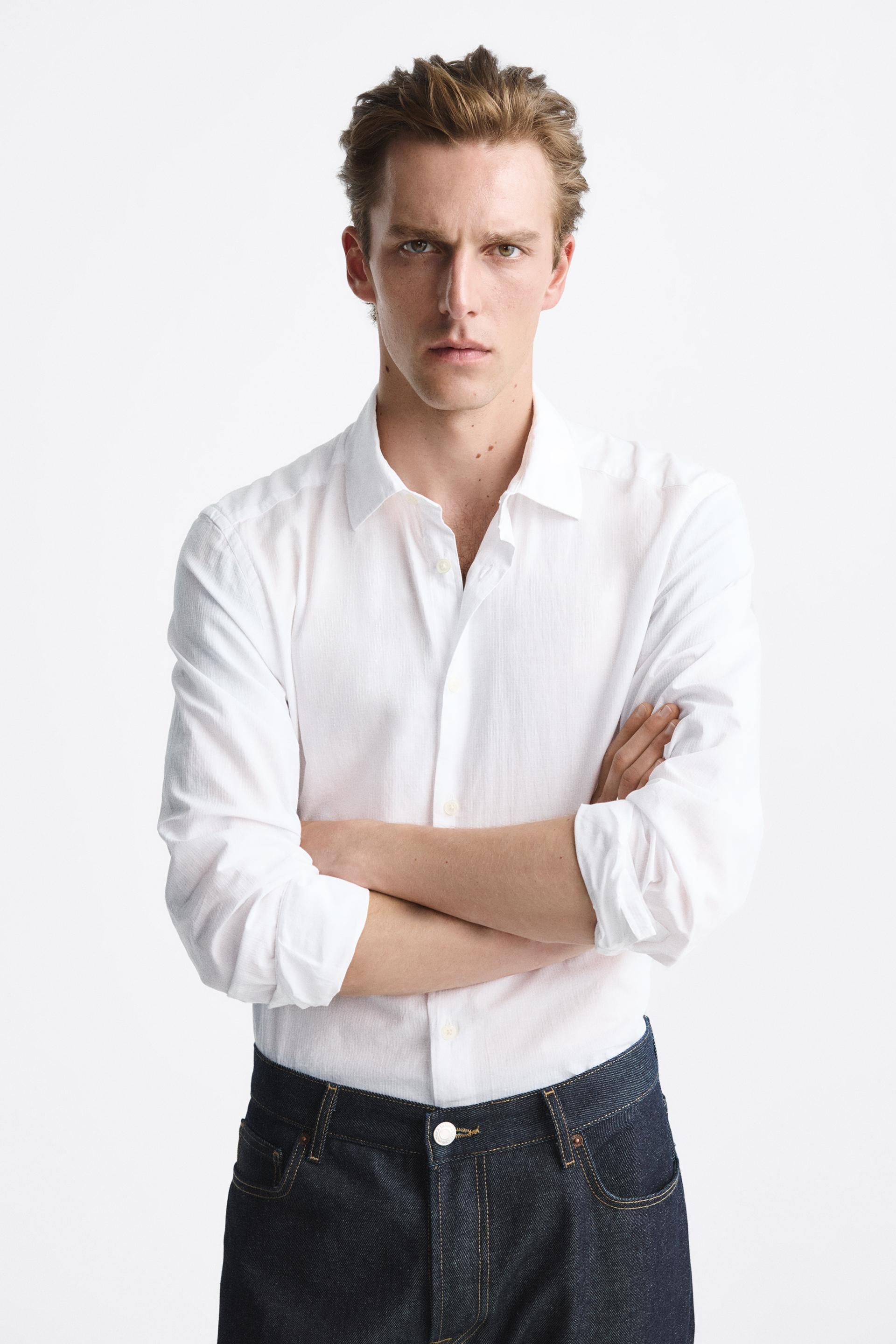White shirt men zara Clearance