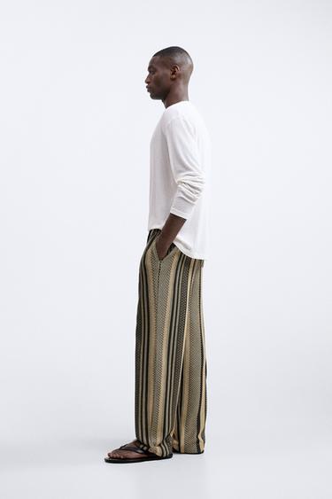 Zara striped pants mens Clearance