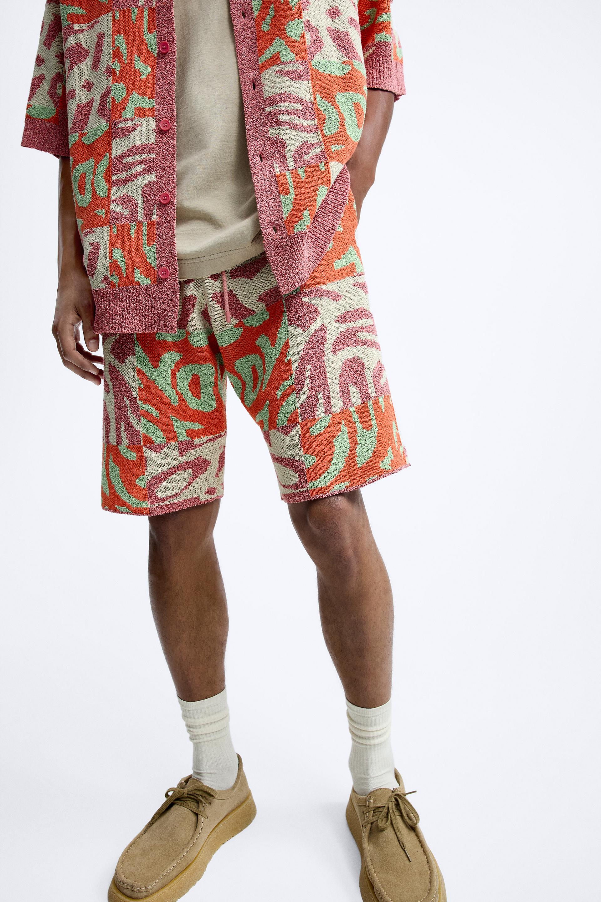 Patchwork shorts zara Clearance