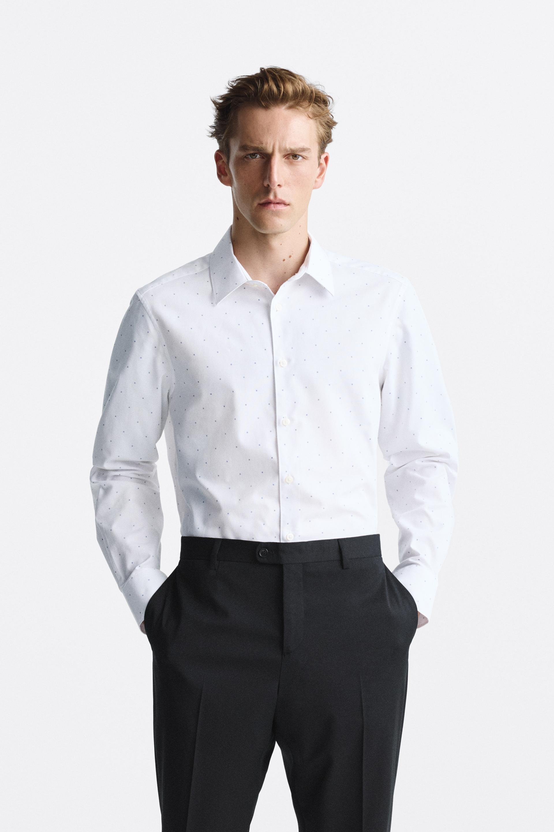 Mens zara white shirt Clearance
