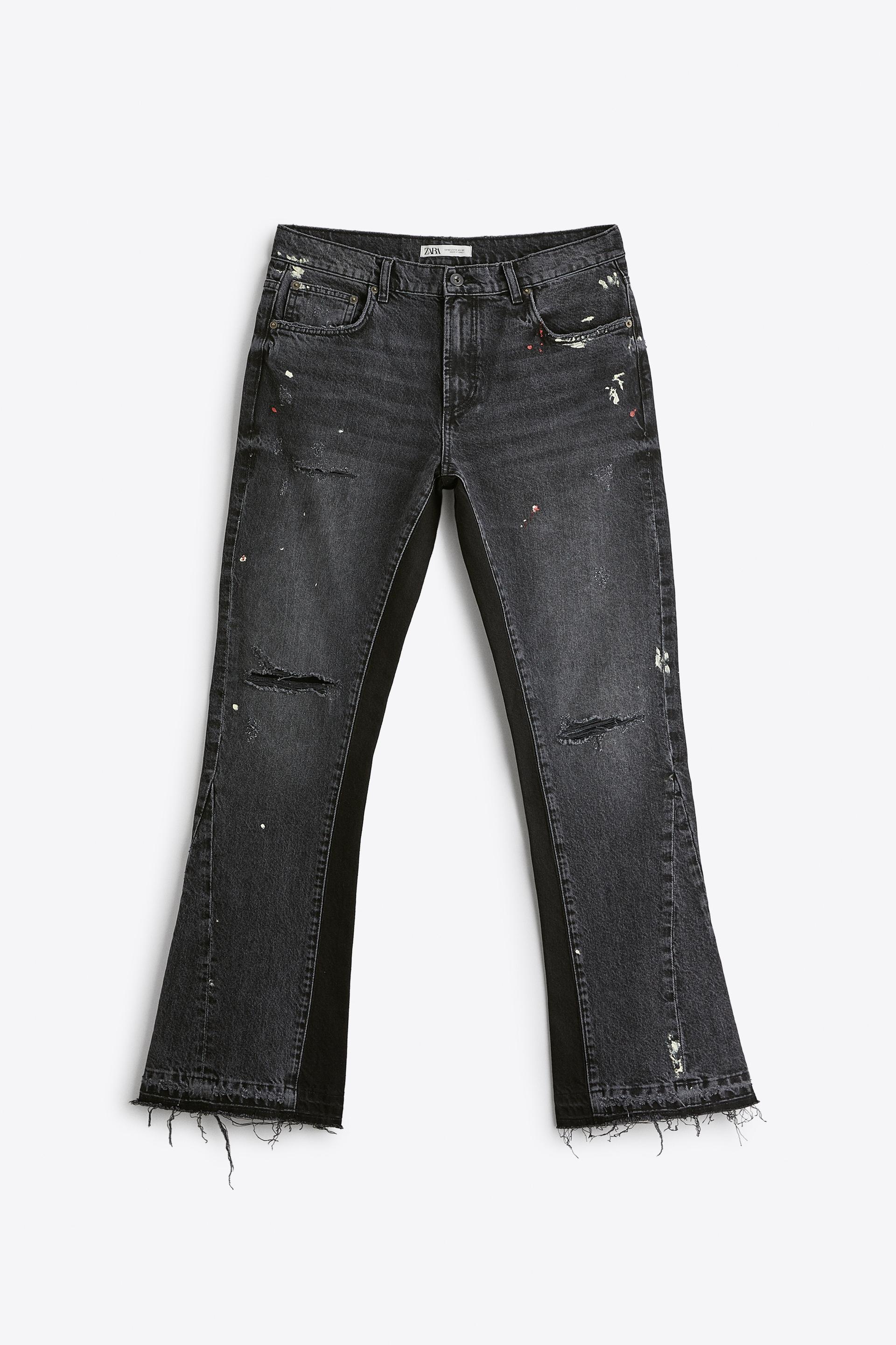 Zara distressed black jeans Clearance