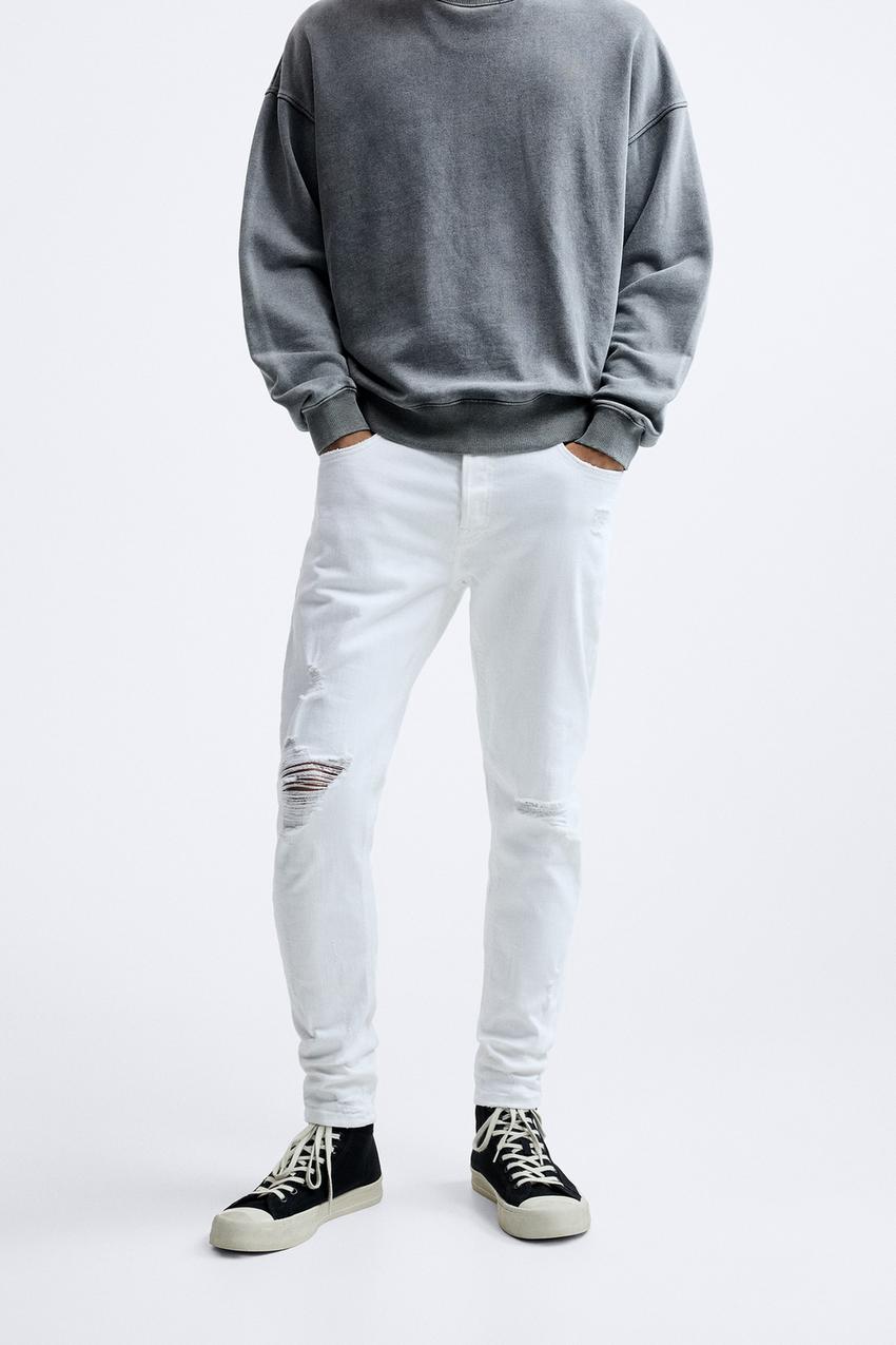 Zara white skinny jeans mens Clearance
