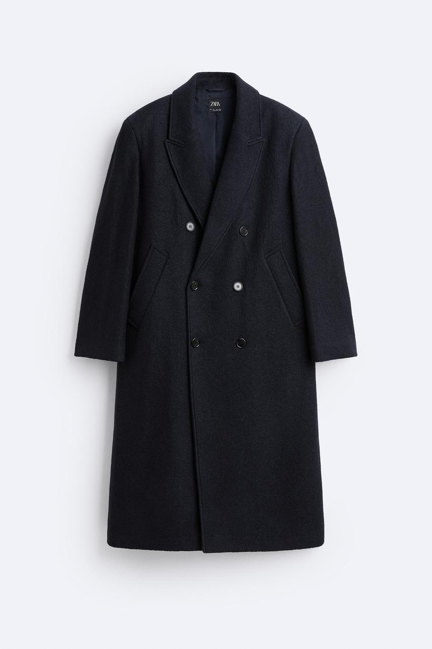 Zara black boucle coat Clearance