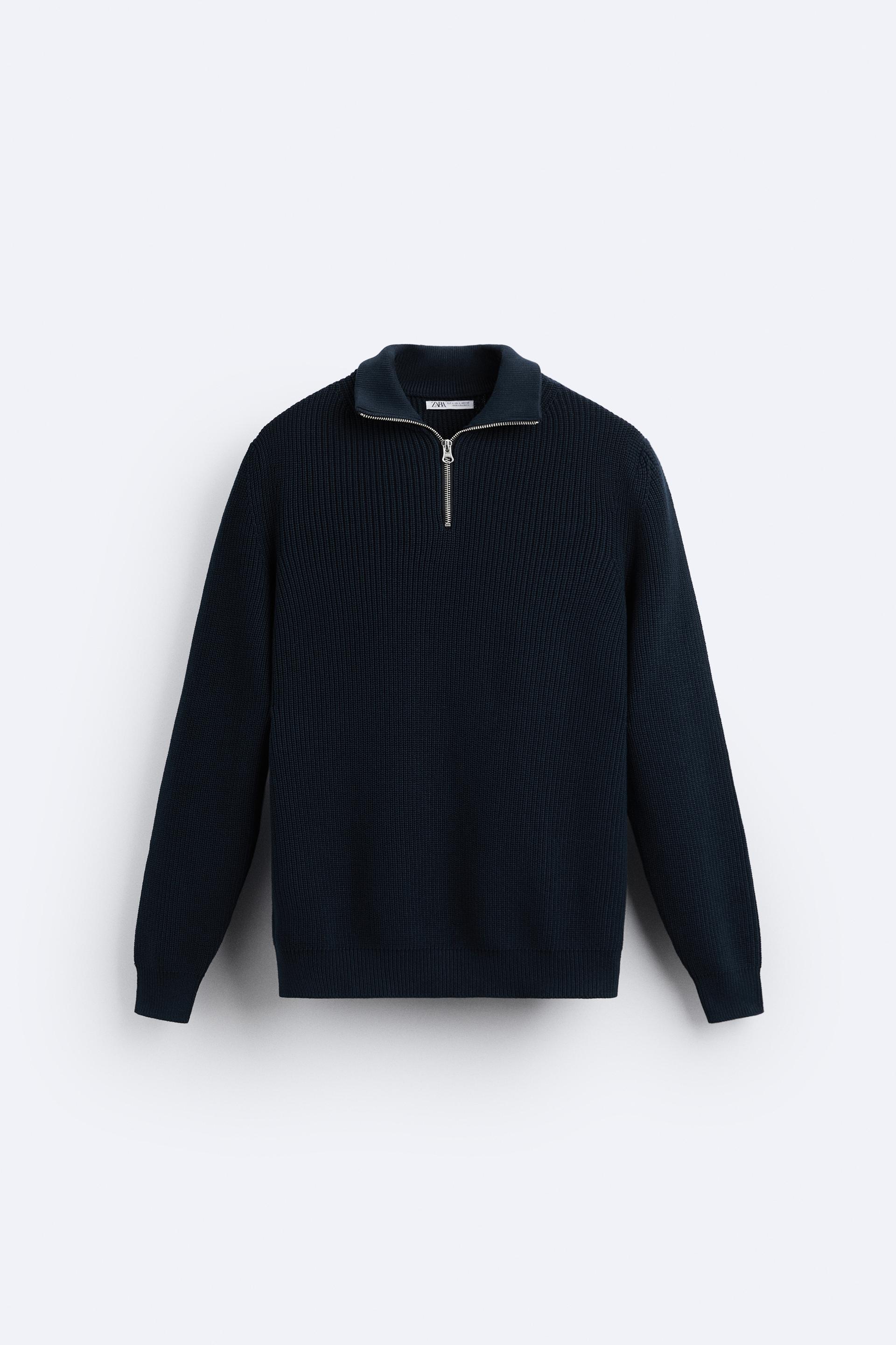 Zara men's purl knit sweater Clearance