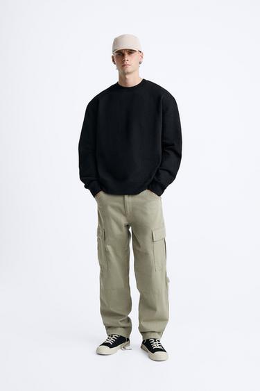 Zara mens black sweatshirt Clearance